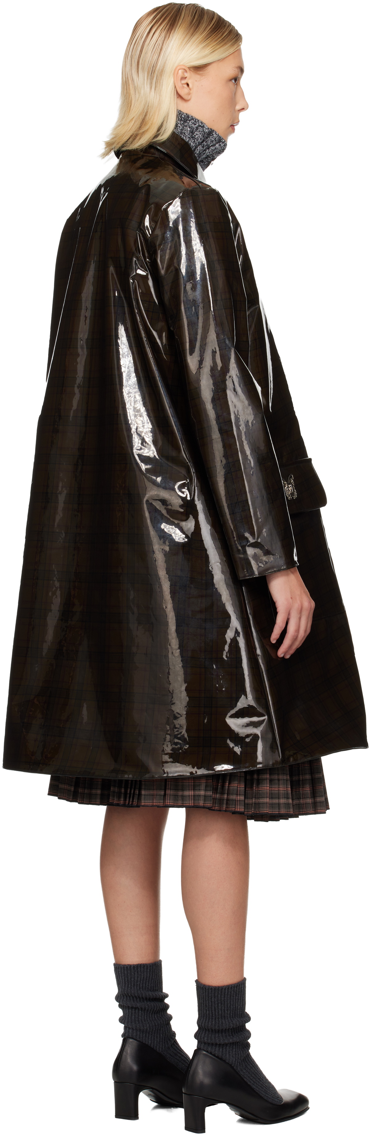 Chopova Lowena Black Squelchy Coat