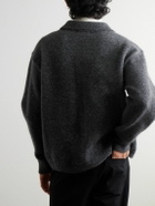 LE 17 SEPTEMBRE - Knitted Zip-Up Cardigan - Gray