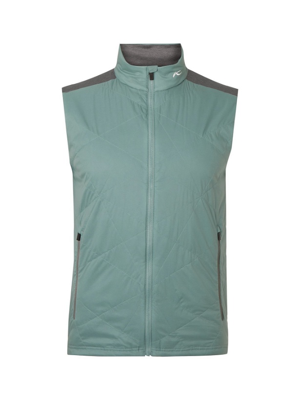 Photo: Kjus Golf - Retention Quilted Shell and Jersey Golf Gilet - Green - IT 46