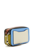 Marc Jacobs The Snapshot Panelled Leather Cross-body bag Blue