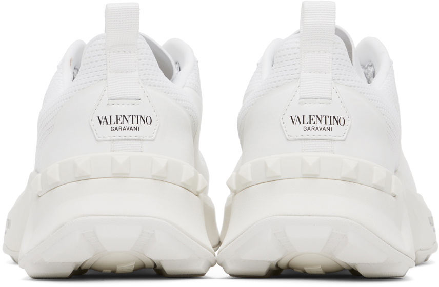 Valentino Garavani White & Gray VL7N Low-Top Sneakers