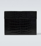 Tom Ford Croc-effect leather briefcase