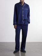Derek Rose - Royal Printed Cotton-Poplin Pyjama Set - Blue