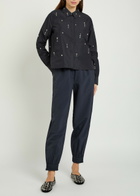 3.1 Phillip Lim Stud-embellished Cotton-blend Shirt Black