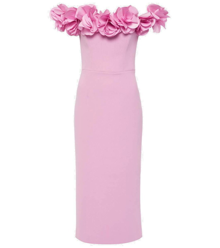 Photo: Rebecca Vallance Odetta floral-appliqué midi dress
