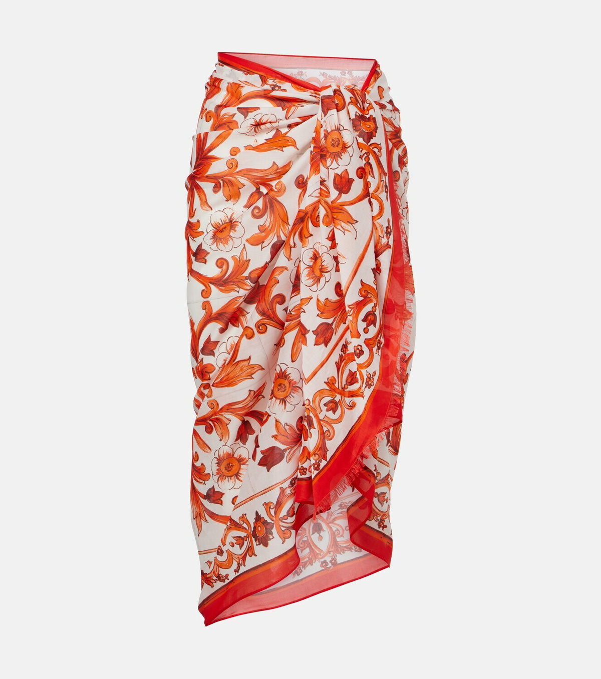 Dolce&Gabbana Majolica cotton beach cover-up