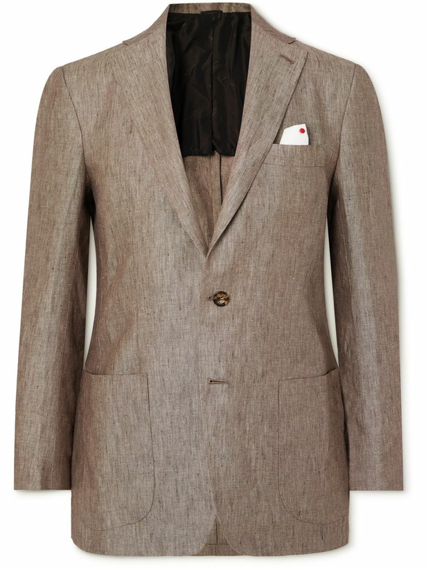 Photo: Kiton - Linen Blazer - Brown