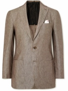 Kiton - Linen Blazer - Brown