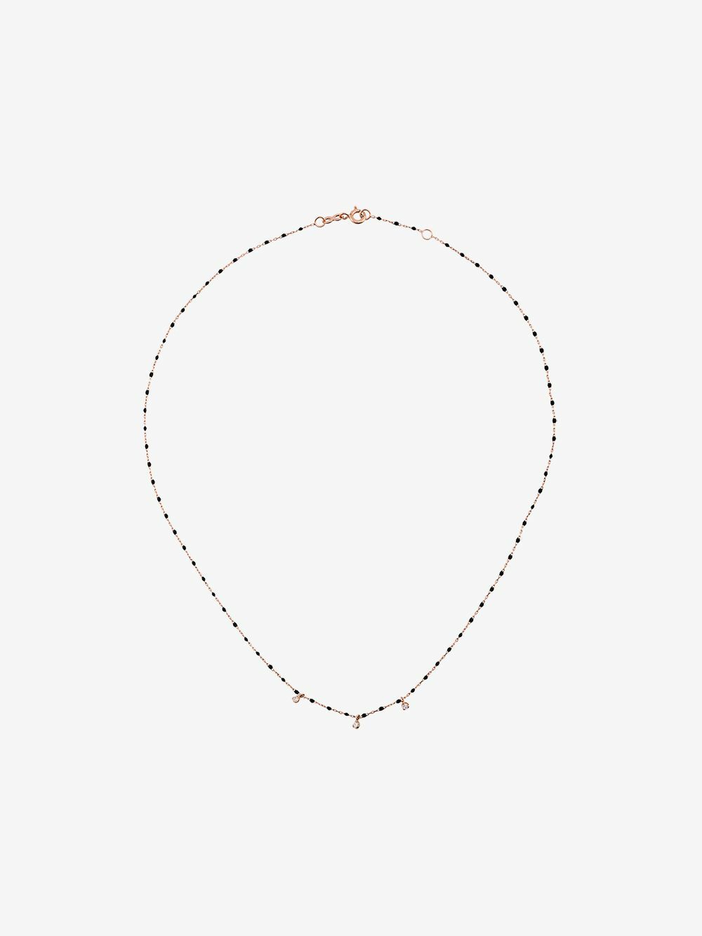 Gigi Clozeau 18K Rose Gold 42 CM Beaded Diamond Necklace