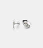 Kamyen 18kt white gold earrings with enamel and diamonds