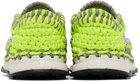 Valentino Garavani Green & Grey Crochet Sneakers