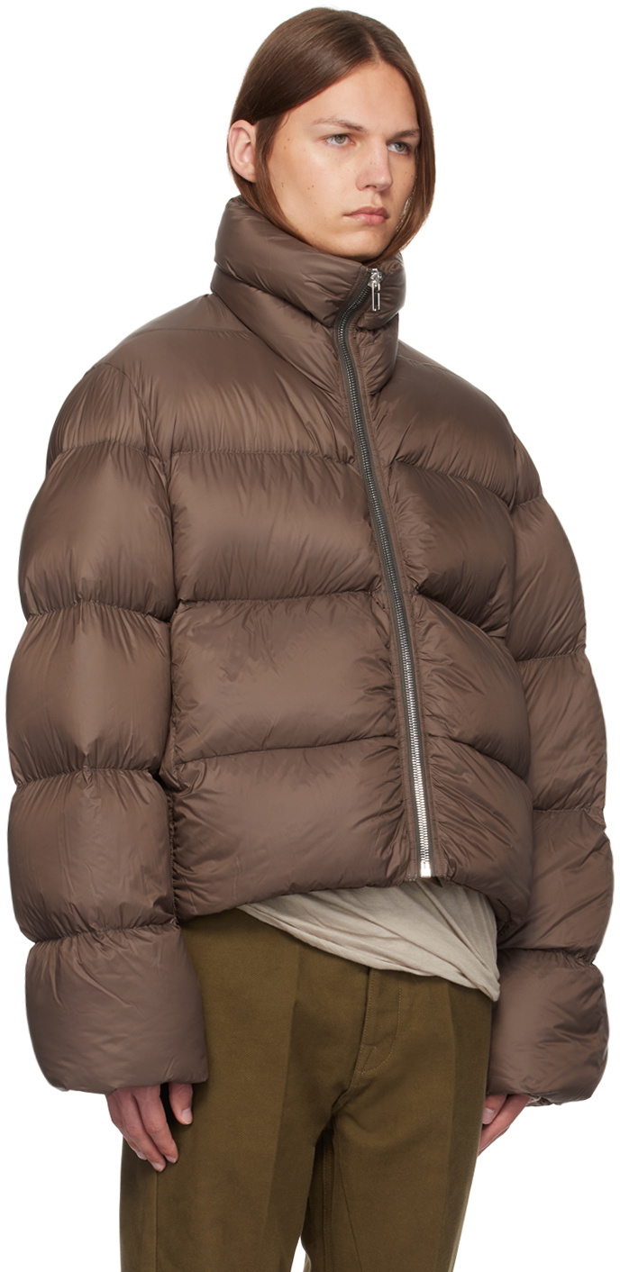 Rick Owens Brown Porterville Turtle Down Jacket Rick Owens