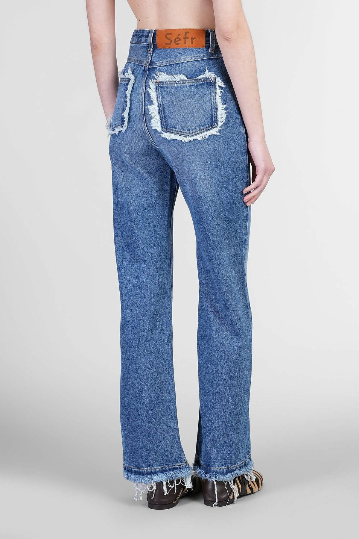 Séfr Clara Jeans In Blue Cotton