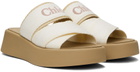 Chloé White Mila Slide Sandals