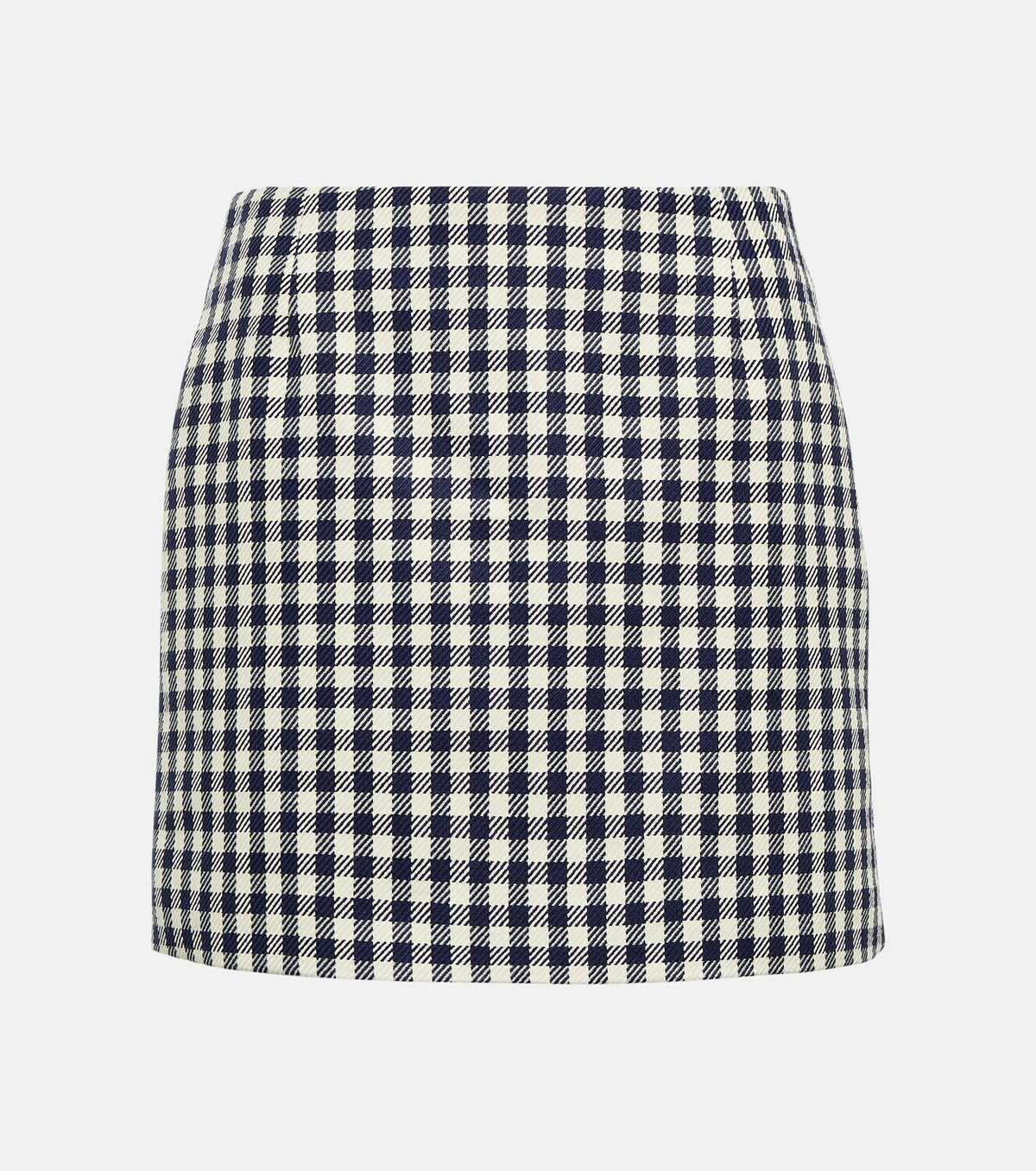 Ami Paris Checked cotton and wool miniskirt