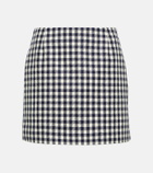 Ami Paris Checked cotton and wool miniskirt