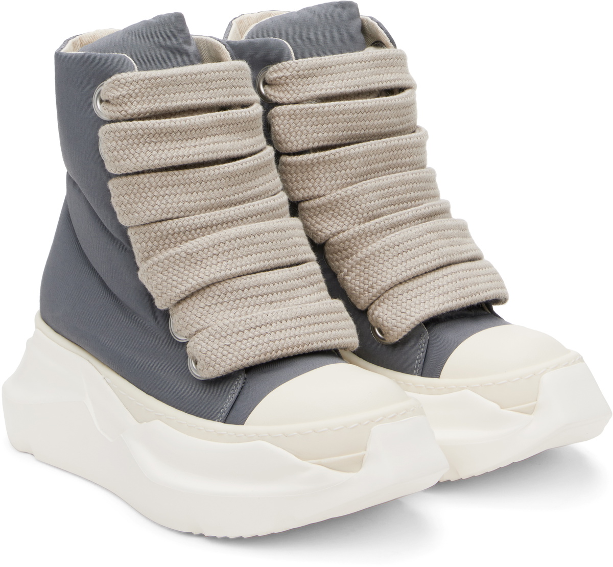Rick Owens DRKSHDW Gray Porterville Jumbo Laced Abstract Rick Owens DRKSHDW Gray Porterville Jumbo Laced Abstract