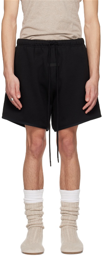 Photo: Fear of God ESSENTIALS Black Patch Shorts