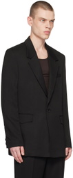 The Letters Black Single-Breasted Blazer