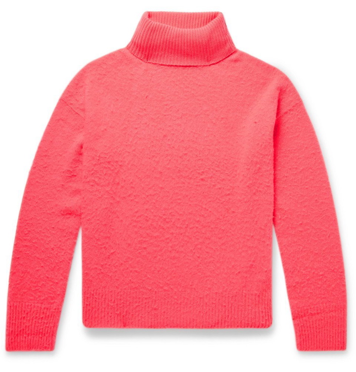 Photo: Acne Studios - Nyran Brushed Wool and Cashmere-Blend Rollneck Sweater - Pink