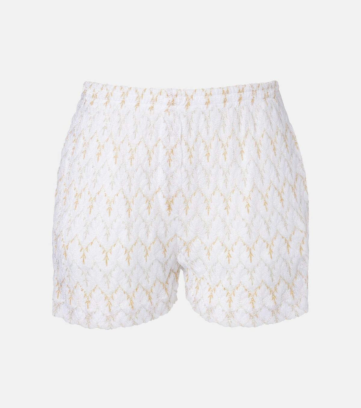 Missoni Open-knit lamé shorts