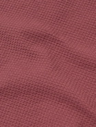 Mr P. - Textured Organic Cotton T-Shirt - Burgundy