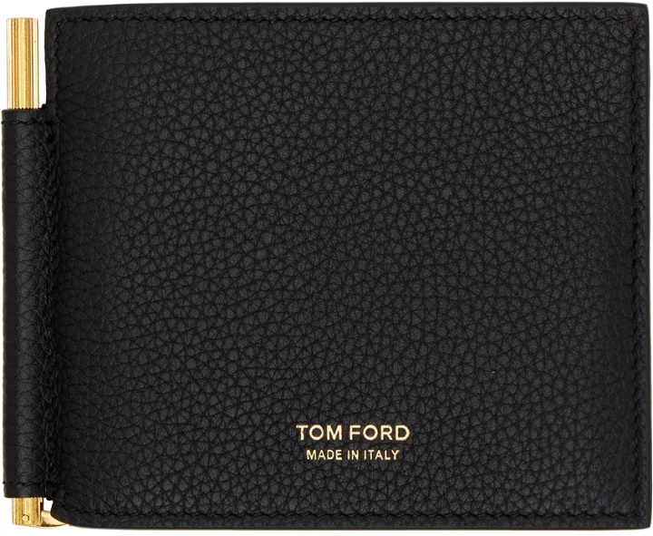 Photo: TOM FORD Black & Red Money Clip Wallet
