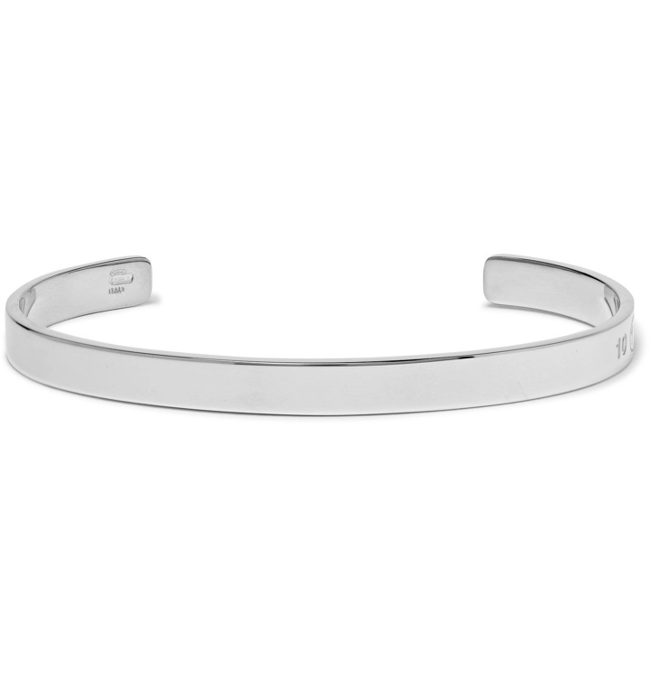 Photo: Maison Margiela - Logo-Engraved Silver Cuff - Silver