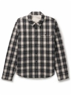 James Perse - Fleece-Lined Checked Cotton-Flannel Overshirt - Gray