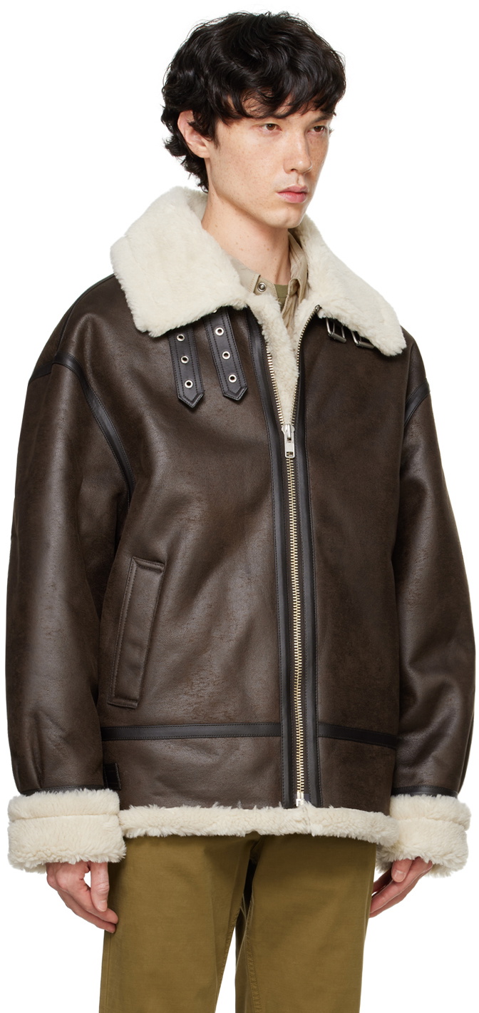 Line faux shearling coat hotsell