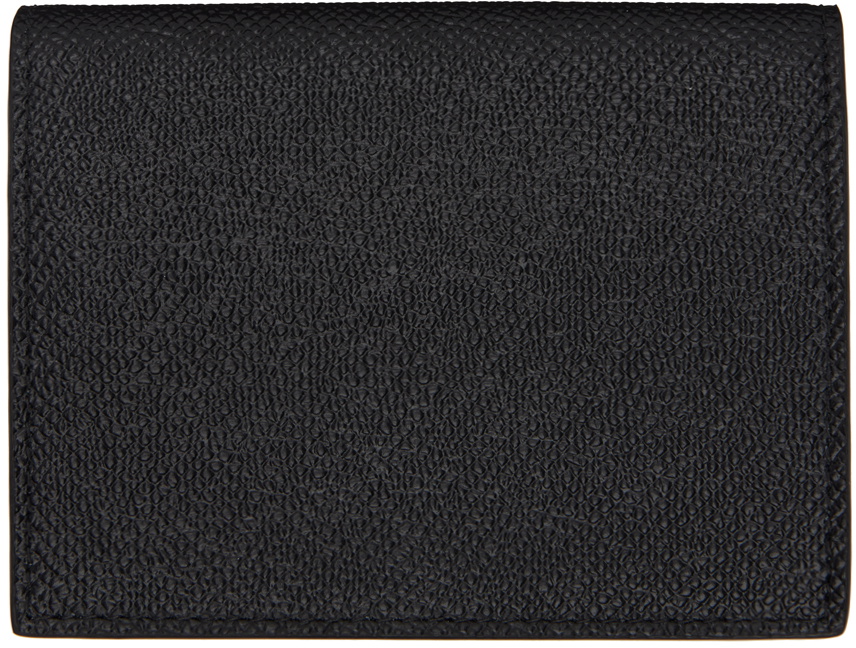 Dolce&Gabbana Black Calfskin Branded Plate Card Holder
