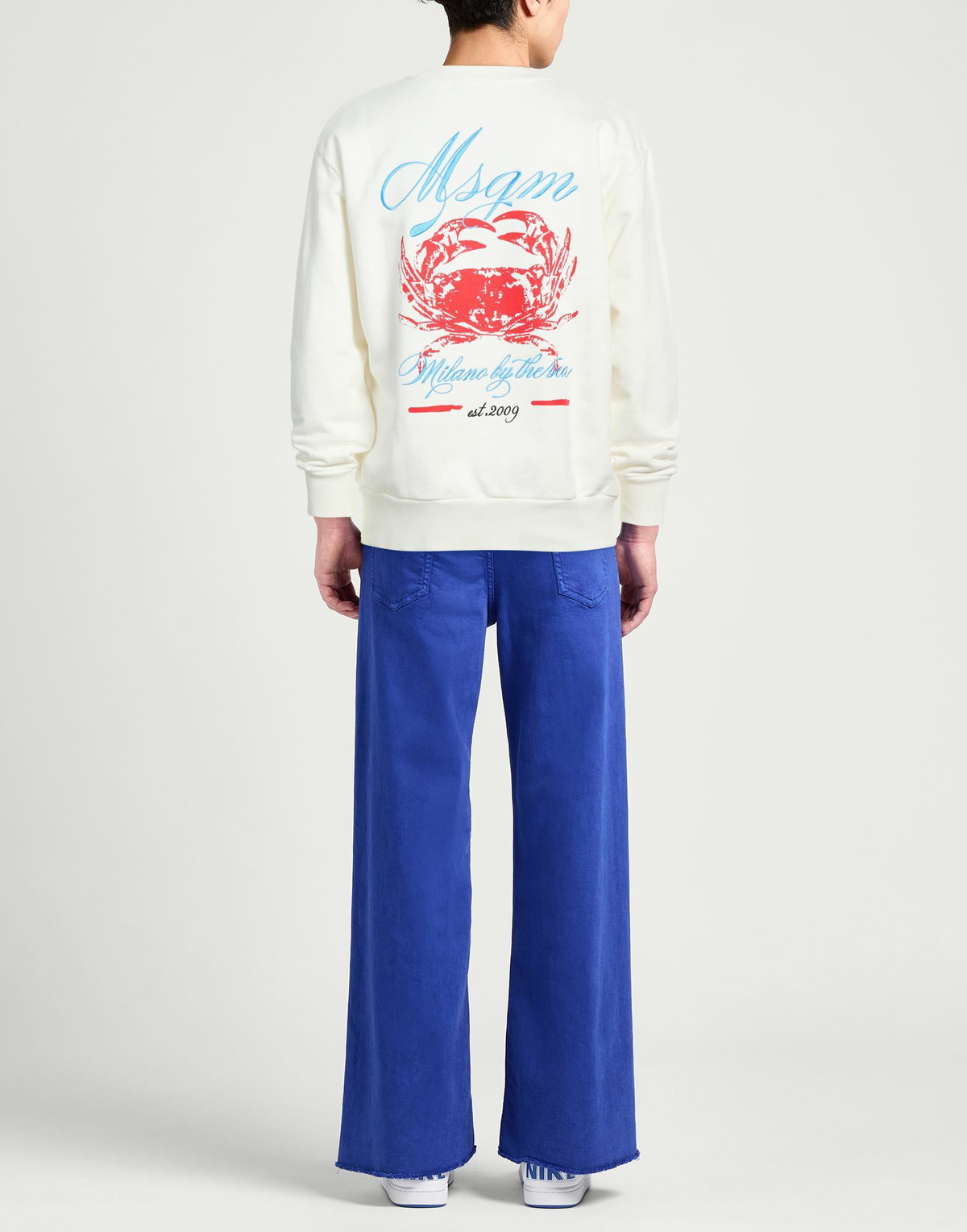 Msgm Mens Sweatshirt in White