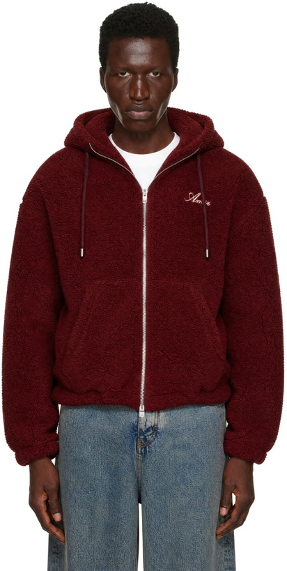 Photo: AMIRI Red Bones Fleece Zip Hoodie