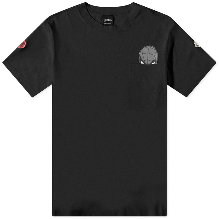 Photo: Moncler x Spiderman Pocket Print T-Shirt in Black