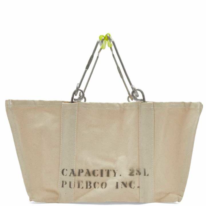 Photo: Puebco Canvas Market Basket in Ivory/Yellow 