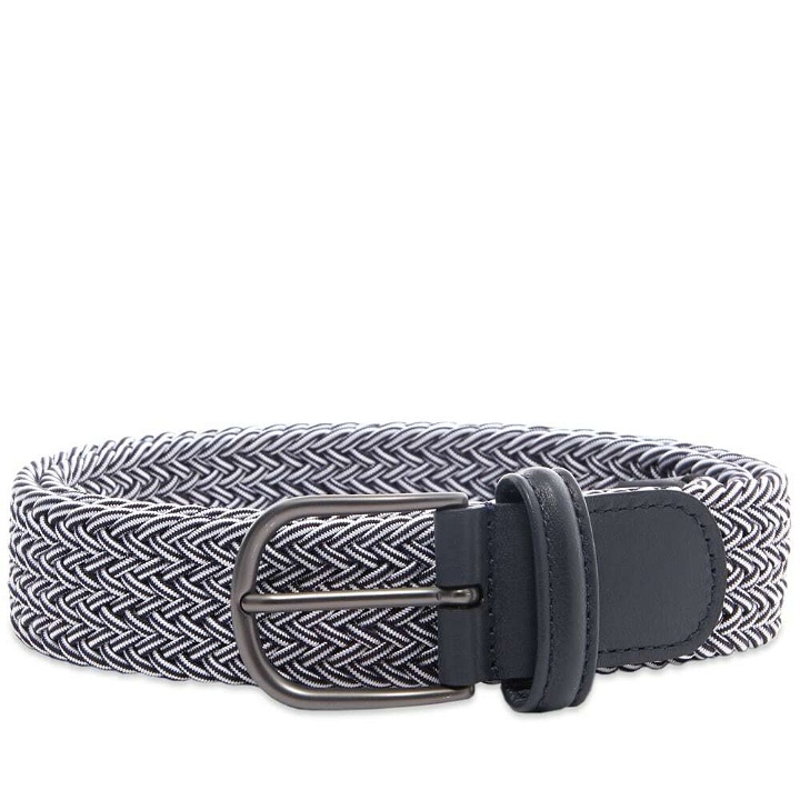 Photo: Anderson's Men's Woven Textile Belt in Navy/White