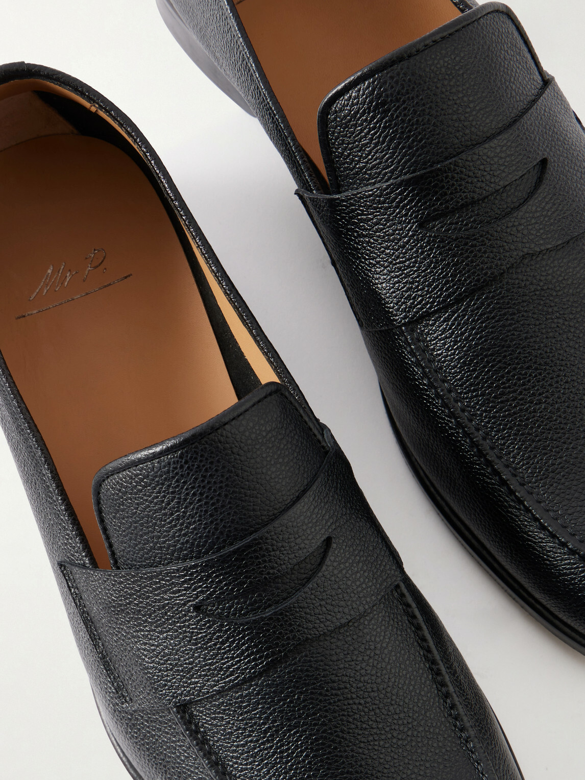 Mr P. - Alder Full-Grain Leather Penny Loafers - Black