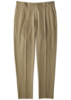 Sunspel Tapered-leg Cotton Trousers Sage