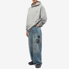 Balenciaga Men's Destroyed Baggy Jean in True Blue