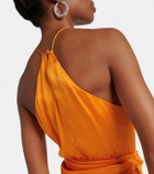 The Sei Asymmetric silk satin gown