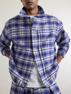 Story mfg. - Friday Checked Cotton Jacket - Blue