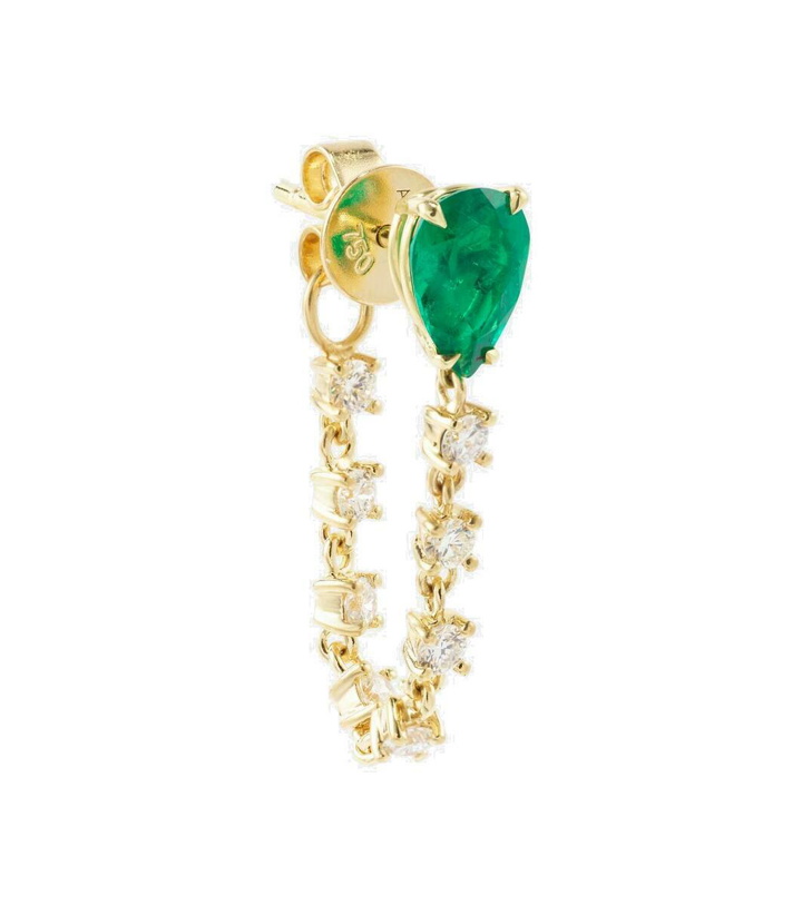 Photo: Anita Ko 18kt gold single earring with emerald and diamonds