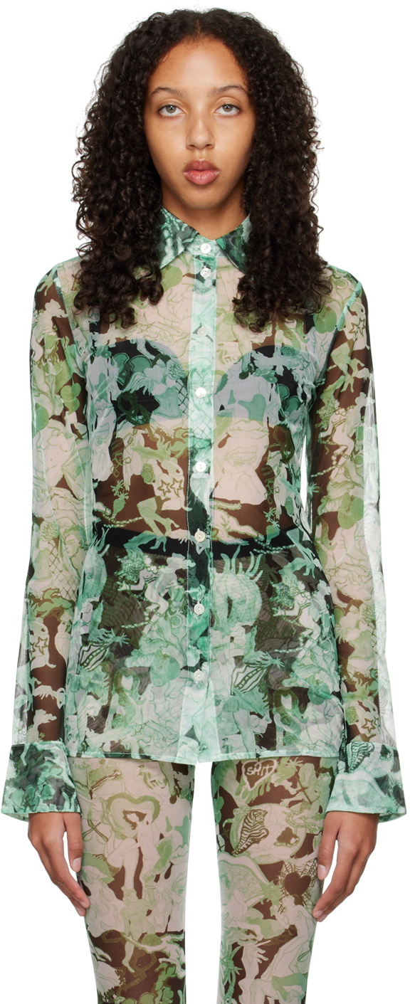 Marco Rambaldi Black & Green Second Skin Shirt