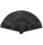 Master-Piece - Onishi Tsune Shoten Camouflage-Print Paper and Bamboo Fan - Black