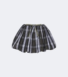 Patou Checked balloon miniskirt