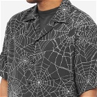 Neighborhood Men's Spiderweb Hawaiian Shirt in Black