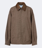 Prada Houndstooth virgin wool blouson jacket
