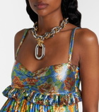Rabanne Floral chainmail minidress