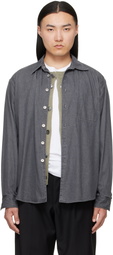 YOKE Gray Vintage Washed Denim Overshirt