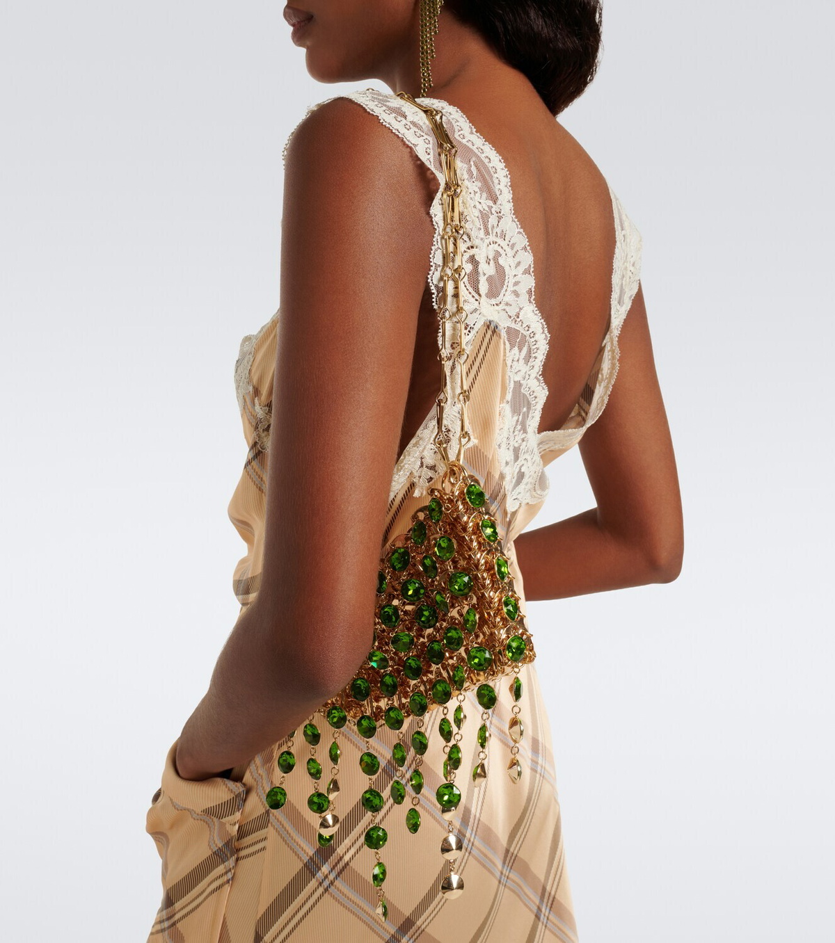 Rabanne 1969 Nano embellished top-handle bag